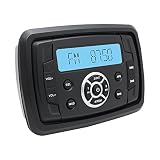Marine Stereo Audio Radio FM AM Bluetooth Music with USB Input for ATV UTV RZR XP900 Motorcycle Boat Golf Cart Truck SPA Heavyduty Powersports Car MP3 Player Vehicles Headunit Sound System