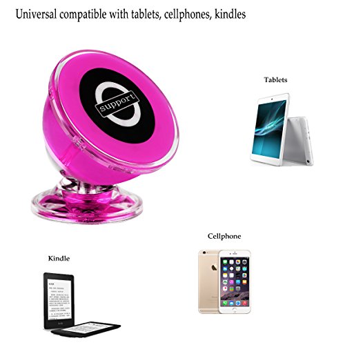 ColorCoral Dashboard GPS Mount Cellphone Car Bracket Magnetic 360° Smart Phone Holder for iphone, Samsung, Huawei, Nokia - Thumbnail 2