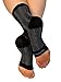 Compression Magic 1 Pair Foot Sleeves - Relieve Pain Reduce Swelling from Plantar Fasciitis, Diabetes, Achilles, Aching Heels, Feet and Ankles - Toeless Sock Supports for Women - Black Large