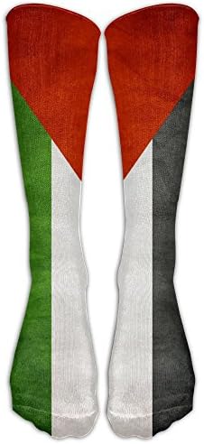 PIOL Palestinian Retro Flag Printed Crew Socks Warm Stocking Stylish Long Socks