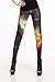 Pink Wind Ladies Sexy Galaxy Space Print Leggings Pant Stretch Tights (One Size, Galaxy Orange)