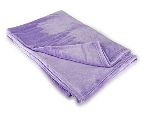Premium Quality Super Soft Plush Throw Blanket, Warm and Fuzzy Bed Throws|Baby, Toddler and Adult Sizes| Available In: Light Pink, Light Blue, Ivory, Grey, Light Brown & Lavender (50"x70", Lavender)