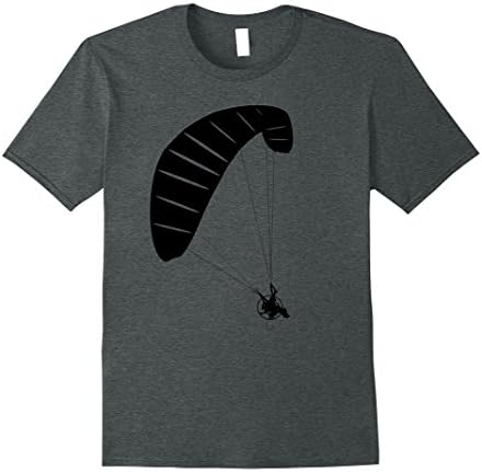 Mens Paragliding Silhouette Iconic Paramotoring T Shirt Medium Dark Heather
