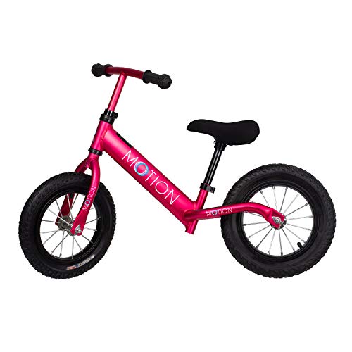 MOTION Kids Balance Bike, No Pedal Mini Bicycle, Riding Scooter, Walking Bicycle with Adjustable Handlebar and Seat, Outdoor Activities Bicycle for Children Riding Toys