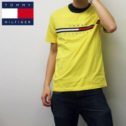 Amazon トミーヒルフィガー Tシャツ メンズ 黄 イエロー Tommy Hilfiger M Tシャツ カットソー 通販