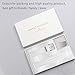 WFEAGL for Fitbit Versa Band, Top Grain Leather Band Replacement Strap for Fitbit Versa Fitness Smart Watch (White Band+Silver Buckle)