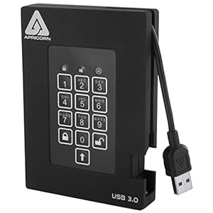 Apricorn Aegis hangslot Fortress FIPS 140-2 niveau 2 gevalideerde 256-bits hardware gecodeerde USB 3.0-harde schijf met…