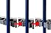 TROLIR Not Yet Another Mop and Broom Holder, Clips Hold Everything Better Than Rollers, Wall Mount by 2 Screws Only, Tools Organizer for Garden, Closet, Garage or Laundry, Configurable 4 Positions, 4 Hooks