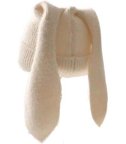 Women Men Cute Long Ears Bunny Beanie Funny Hat Knit Hats  display picture 3