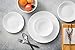 Dinnerware Set 12-piece Opal Dishes Sets, Plates, Bowls, Service for 4, White 4