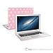 TopCase Heart-Shaped Design Pink Ultra Slim Light Weight Rubberized Hard Case Cover for Macbook Air 13
