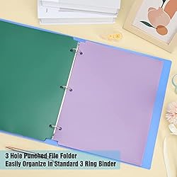 EOOUT 10 Pack Binder Folders 2 Pocket File Folders