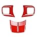 Hooke Road Red Steering Wheel Cover Trim for 2011-2018 Jeep JK Wrangler & Unlimited & Compass & Patriot - 3PCS/Set