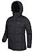 Mountain Warehouse Snow Mens Jacket - Water Resistant Rain Coat Black X-Small