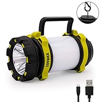 COVMAX LED Rechargeable Camping Lantern, 600 Lumens Ultra Bright, 4 Light Modes, 3000mAh Power Bank, IPX4 Waterproof - Perfect Camping Lantern for Hiking, Camping