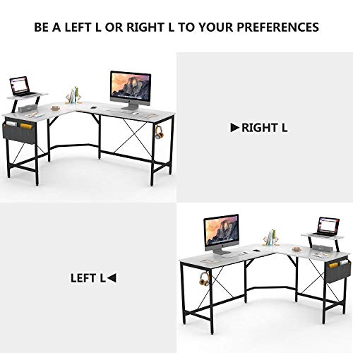 Cubiker Modern LShaped Computer Office Desk, Corner Gaming Desk with