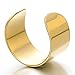 2pcs Gold Color Stainless Steel Ear Cuff Ear Clip Non-Piercing Clip On Earrings for Men and Women