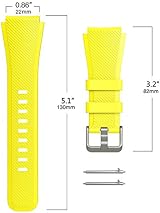 TiMOVO Yellow 22mm Silicone Strap for Samsung Galaxy Watch 46mm Gear S3 view 8