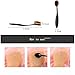Huluwa Makeup Brush Professional Soft Oval Toothbrush Design Foundation Makeup Brushes Cosmeic Contour Powder BB Cream Concealer Blush Makeup Tool, Black