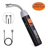 Lighter, Tacklife Electric Arc Lighter, 2600mAh-18650 Lithium-ion Battery, 1000 Times per Full Charge, 360&deg; Long Flexible Neck USB Rechargeable Candle Lighter, Windproof for Candles,BBQ, Fireworks
