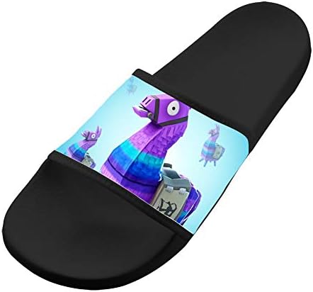 Indoor & Outdoor Blue fortn-ite Llama 3D Slippers Bath Non-Slip Sandals Household Slide for Women Men