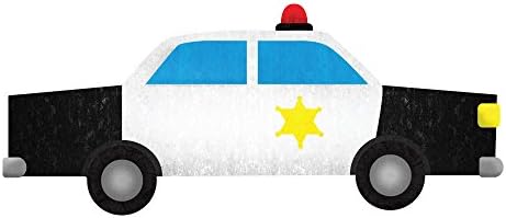 MyWonderfulWalls Police Car Decal for Boys Room Wall Mural, Right-Facing, Multicolored