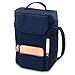 PICNIC TIME LEGACY - Duet Wine and Cheese Tote, Insulated Bottle Carrier Bag with Wooden Board, (Navy Blue), 17 x 12 x 7