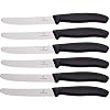 Victorinox Swiss Classic Tomaten- en tafelmessen, 6-delige set, gekarteld, mes van 11 cm, roestvrij, gemaakt in…