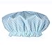 3 Pcs Mold Resistant Waterproof Lined Reusable Shower Cap 3 Colors With Polka Dots Double Layer Waterproof Design