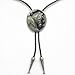 Ivory Falcon Western Bolo Tie, Native American Indian Horse Bolo Tie