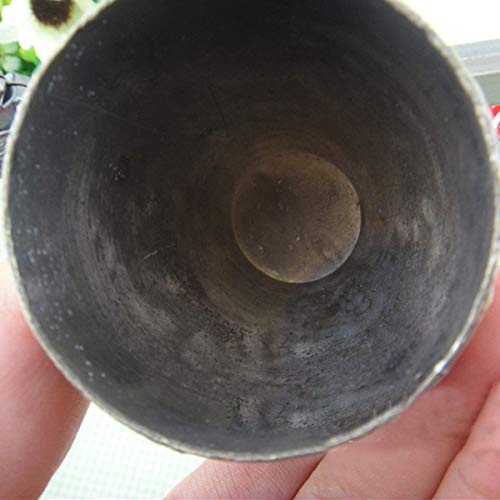 ZUINIUBI Chinese Antique Retro Style Bronze Bell Decoration Chinese Classical Percussion Musical Instrument Etiquette Cultural Representation Meditation Gong with 7 Ornate Cow Bell Set - Thumbnail 4