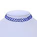 YAZILIND Sea Blue Vintage Stretch Gothic Tattoo Henna Choker Hippy Necklace Elastic 80s 90s