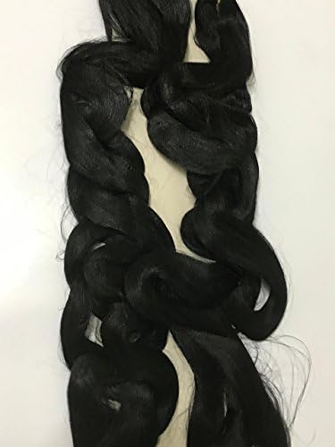 100% Kanekalon Braiding Hair, Kanakolan Hair for Braidin (#1 JET BLACK) by Jumbo Braid