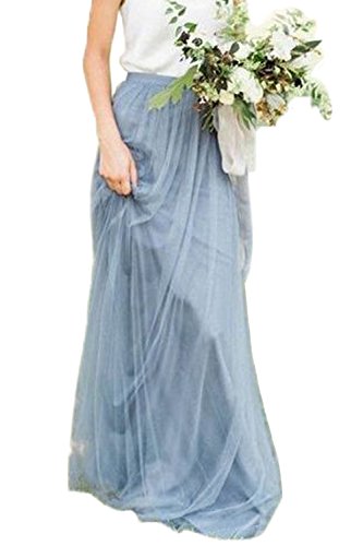 Honey qiao tulle bridesmaid dresses high waist floor le…
