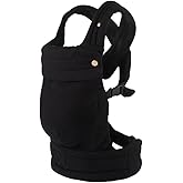 Ergonomic Baby Carrier Newborn to Toddler, Lightweight & Breathable Cotton Infant Carrier for Hands Free Comfort (Black)