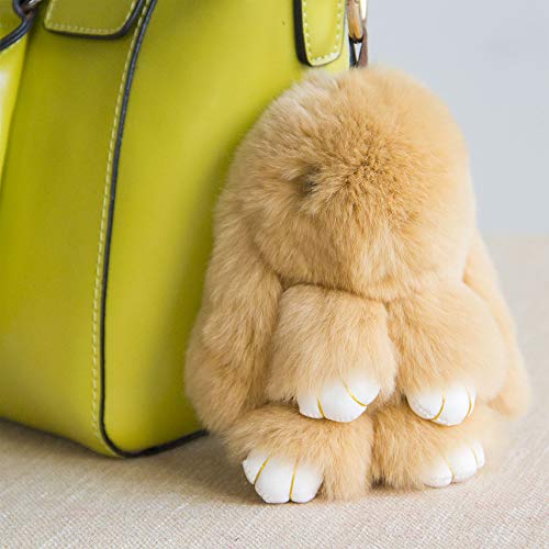 YISEVEN Süßer Hase Plüsch Kaninchen muttertagsgeschenk Schlüsselanhänger Fell Anhänger Kuscheltier Hasen Osterhase Pelz… – Bild 3