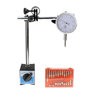 ABN Dial Test Indicator – Dial Indicator with Magnetic Base and 22 Pc Indicator Point Set, Precision Measuring Tool