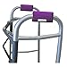 Crutcheze Walker Padded Hand Grip Covers Made in USA Moisture Wicking, Comfort, Fashion, Washable - Standard Walker Handle Cushion - Mobility Aid Accessories (Purple)