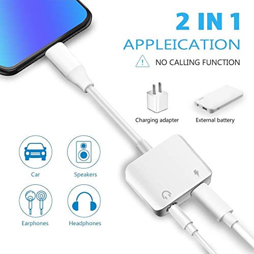 image for Ambrrhty Charger Adapter for iPhone Headphone Adapter Audio & Charger 