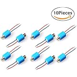 RilexAwhile 10pcs Blue DC 3V 3500RPM Pager Cell Phone Micro Vibration Motor Arbitrary Direction 4mm x 8mm
