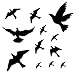 Anti-Collision Window Bird Stickers Decals Glass Door Protect and Save Bird Strikes (Black)