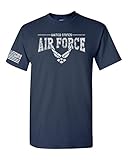 All Things Apparel US Airforce Logo With Flag on Sleeve Men's T-Shirt