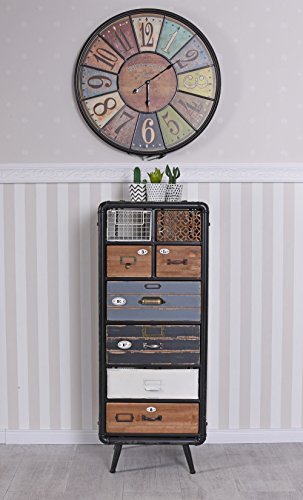 Hochkommode Fabrik Möbel Kommode Loft Metallkommode Apothekerschrank Vintage Palazzo Exklusiv