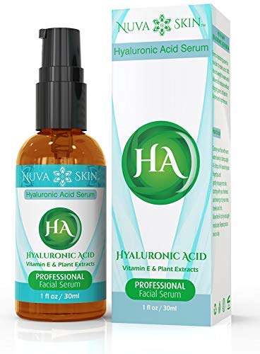 Nuva Skin Hyaluronic Acid Serum – Intense Hydrating Moisturizer – Non-Greasy, Paraben-Free Natural Facial Treatment – Anti Wrinkles, Anti Aging, Age & Sun Spot Removal for All Skin Types