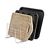 simplywire – Baking Tray and Chopping Board Rack - Pan Storage - Kitchen Cupboard Organiser – Chrome