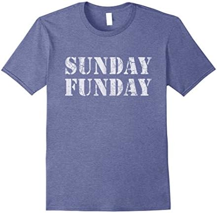 Mens Sunday Funday Shirt XL Heather Blue