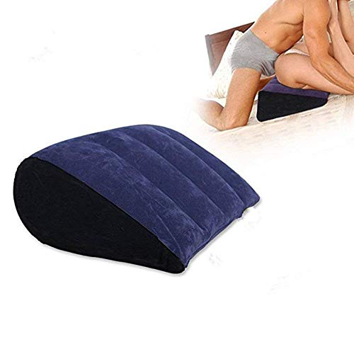 Ladovin Inflatable Triangle Support Pillow, Portable Magic Cushion Body Pillow for Sleeping, Positioning for Deeper Position Support Pillow, PVC Flocking Travel Pillow