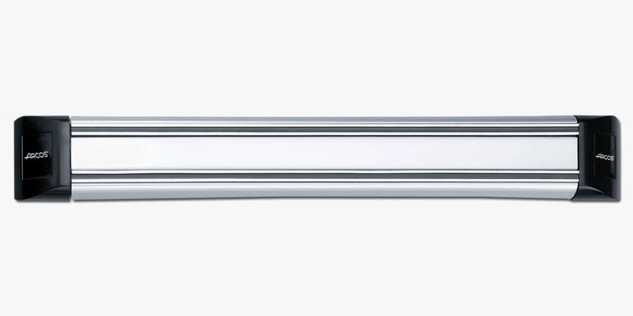 Arcos Magnetic Rack - Magnetic Rack - Made of PVC, Steel and ABS 300 x 45 mm (12x2 inches) Grey and Black Color
