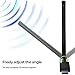 USB WiFi Adapter 1200 Mbps USB Wireless Network Adapter with Dual Band 2.4GHz/300Mbps+5GHz/866Mbps 5dBi Antenna for Desktop Windows XP/Vista/7/8/10 Mac