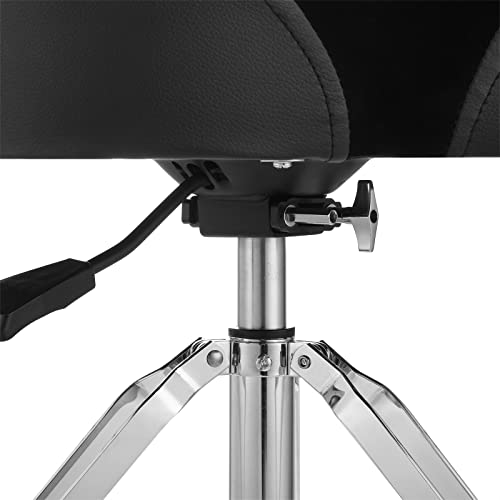 Starfavor Drum Throne Airlift Height Adjustable Padded Seat Drum Stool, Heavy Duty Hydraulic